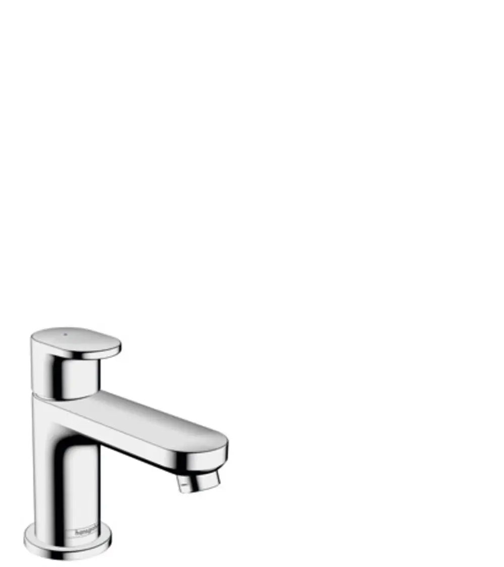 Hansgrohe Armatur mit Hebelgriff, geeignet für Kaltwasser oder vorgemischtes Wasser, glänzende Oberfläche, ohne Ablaufgarnitur.